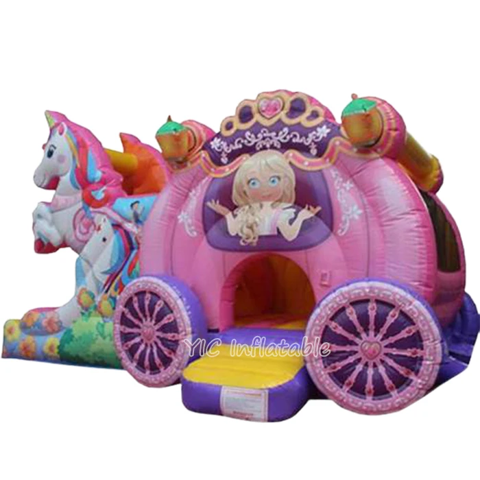 Cute Pink Balloon Castle Unicorn Outdoor Inflatable Bounce House Jump Castle Slide Bouncy Castle Amusement Park