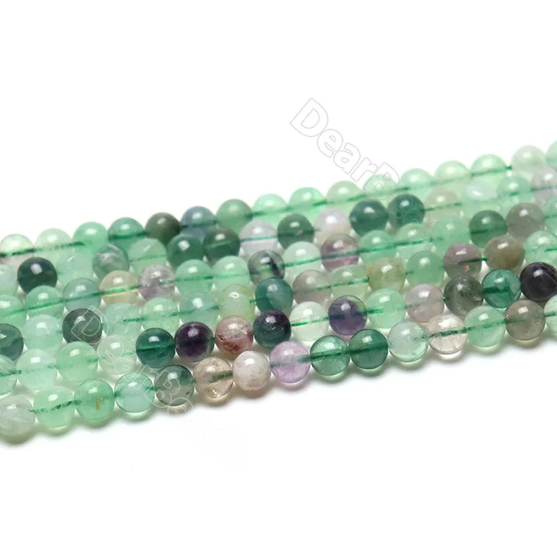 Natural Fluorite Gemstone Round Beads 15.5'' 4mm 6mm 8mm 10mm 12mm Jewelry DIY 