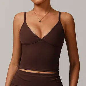 Women's Eco-Friendly Slim-Fit Yoga Running Tank Top Versatile All-Matching Outer-Wearable Made Recycled Material Seamless