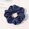 10-Scrunchie effetto seta - Blu navy