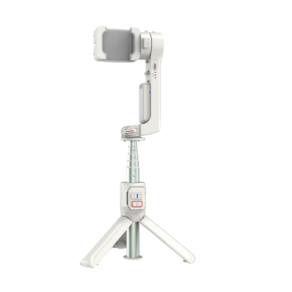 A10 Multifunctional  Smartphone Gimbal Stabilizer with Detachable Fill Light Retractable Wireless Selfie Stick and Tripod