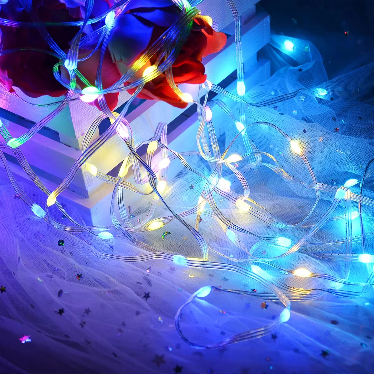 Wholesale 100 LED Smart String Lights Outdoor Patio Christmas Holiday Decorations Indoor Waterproof Starry Fairy Lights Lights