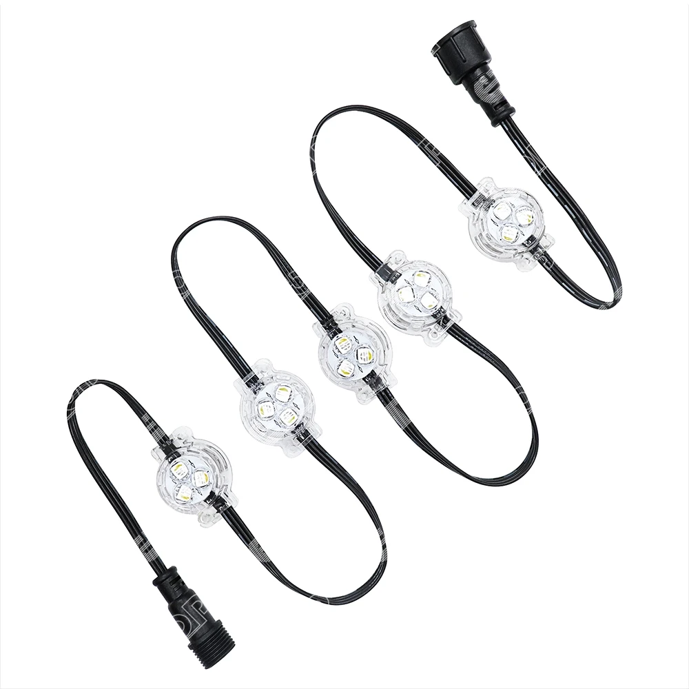 Etop Permanent Christmas Track Lights 30mm RGBW 12V 3500K LED IP68 Outdoor Waterproof Plastic Building Point Light