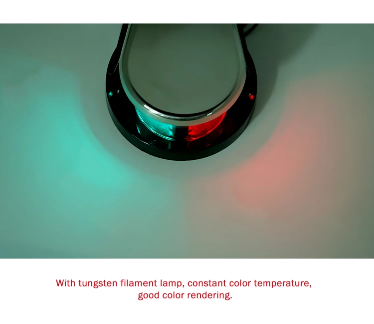 Genuine Marine 12v Stainless Steel Led Boat Light Bicolor Bow Light