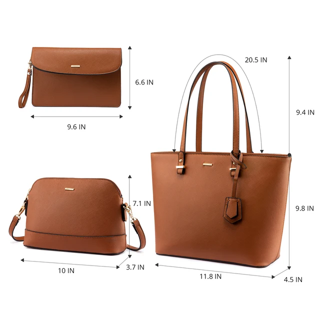 Free sample LOVEVOOK hot sale factory women leather tote bag high quality summer 3 pieces ladies purses and handbags women bags - Image 4