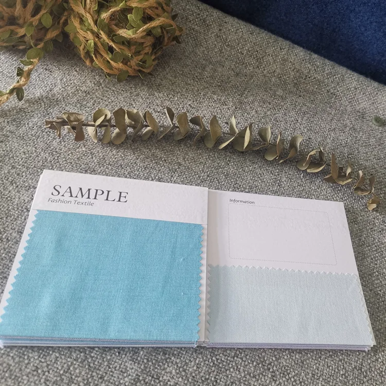 Custom Logo Recycled Textile Fabric Swatch Card Sample Paper Tag Color Swatch Header Cards