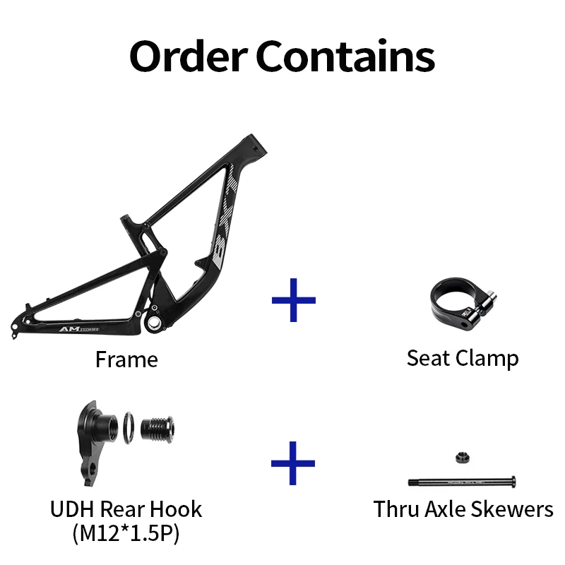 BXT Carbon Full Suspension AM Bike Frame - 29er 150mm