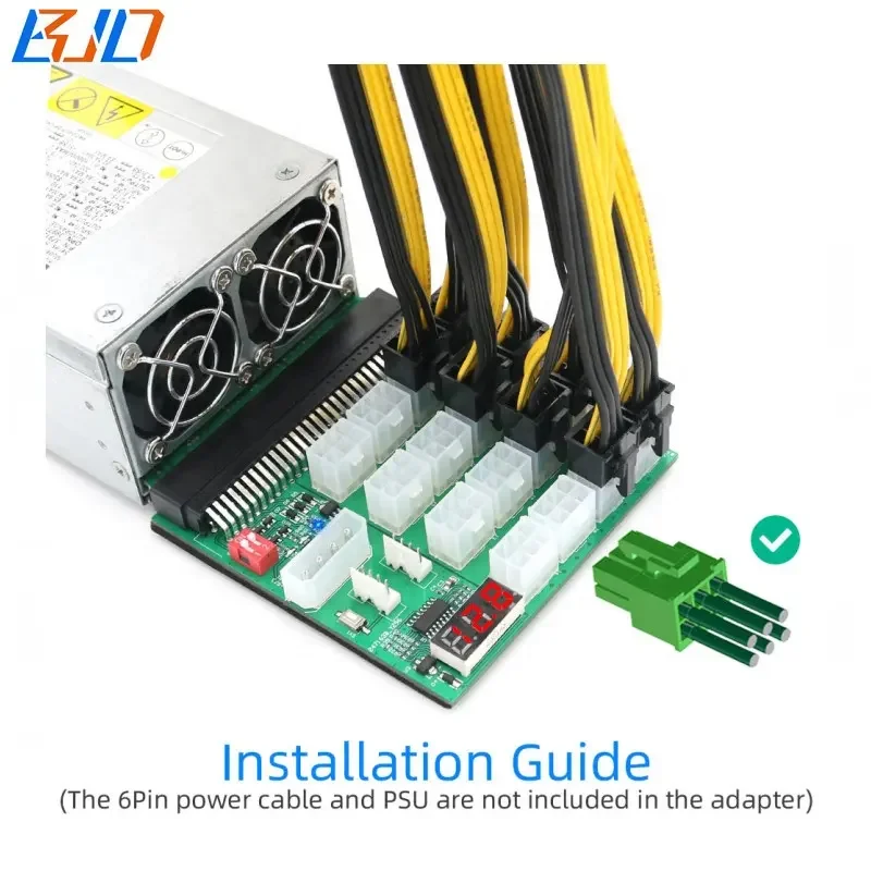 Aazon.co: XT-XINTE Black PCI-E 17x 6Pin Power Supply Breakout Board