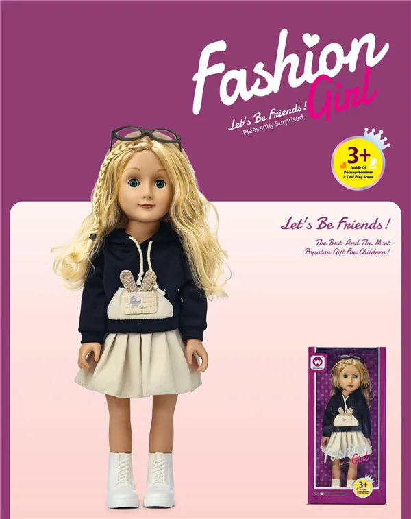 Виниловые куклы 18 дюймов модные детские наборы аксессуаров для девочек с вращением на 360 градусов подарки игрушки 3D имитацией глаз