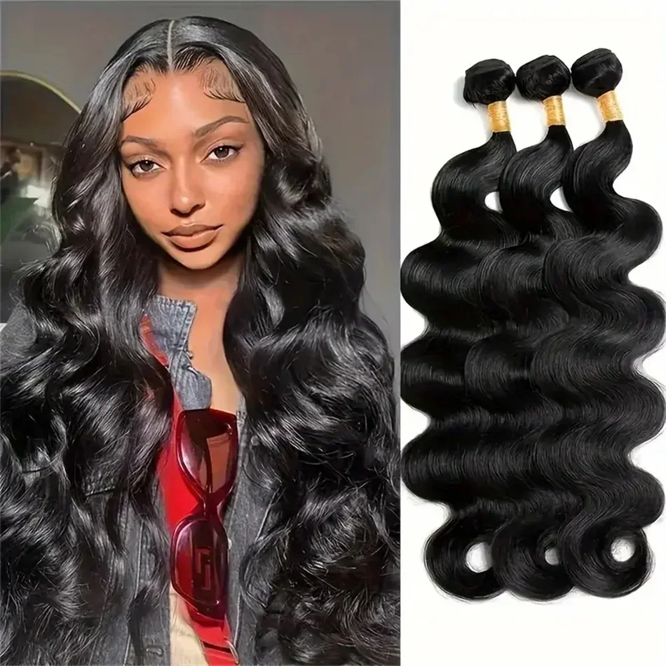 Pacotes de cabelo humano ondulado corporal cabelo natural 8-32 polegadas cabelo brasileiro puro para mulheres_voghion.com