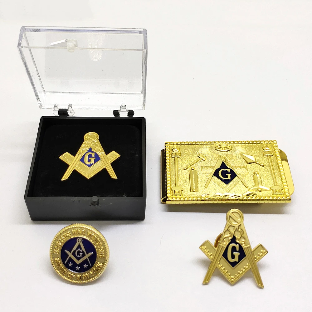 Factory Wholesale Design Masones Metal Custom Gold Club Masonic Badge Freemason Enamel Lapel