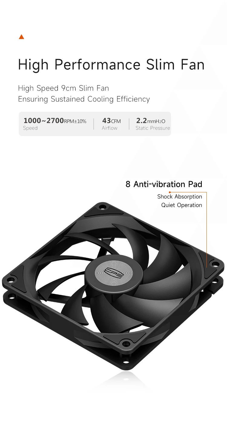 Profile Silent Cpu Cooler, RC400-53, 53mm, Plastic - detail 10
