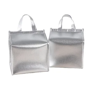 Customized logo Printed Insulated Thermal Food Delivery Camping Cooler Tote Bags