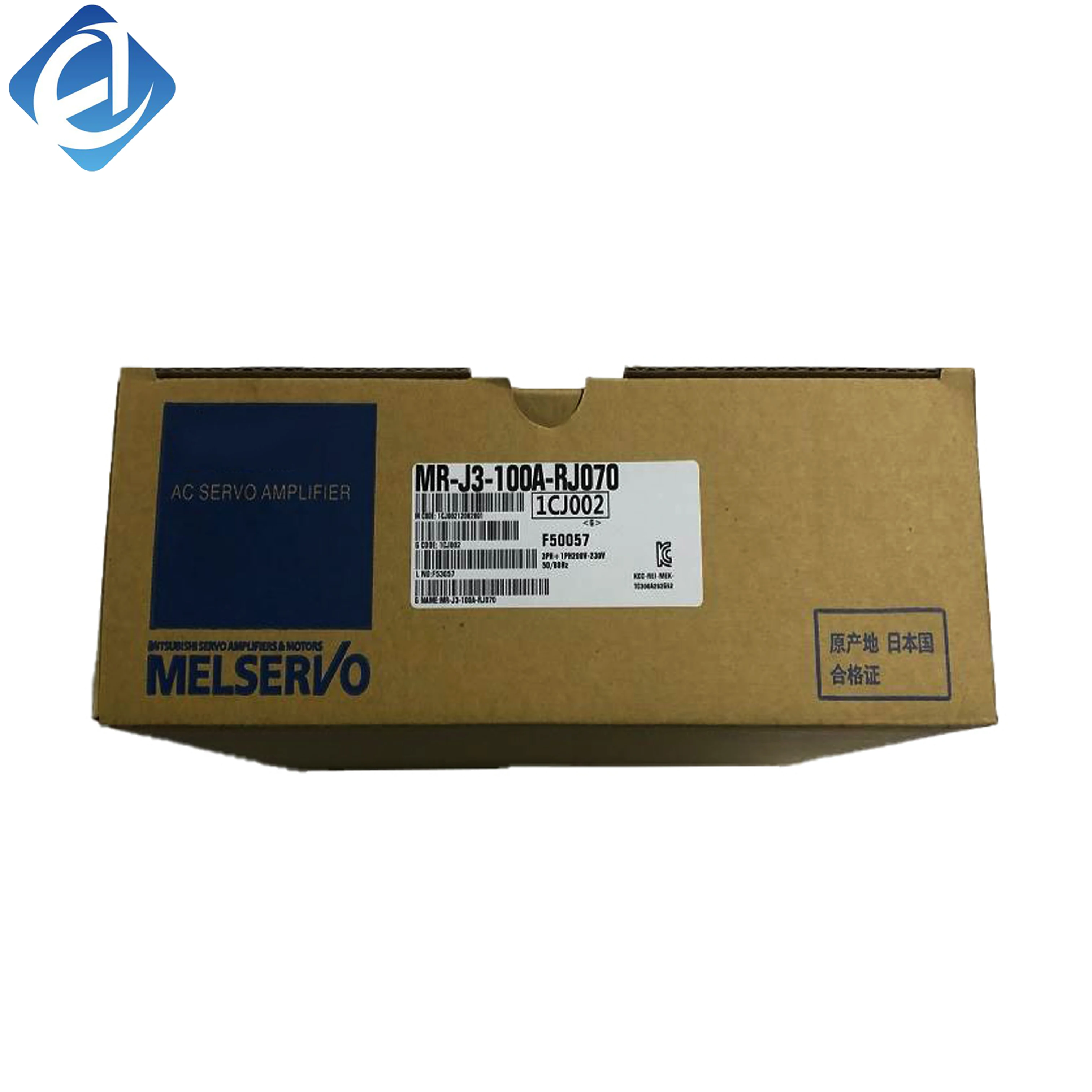 नया मूल MR-J3-100A-RJ070 MR‑J3 श्रृंखला सर्वो ड्राइव, 1000W शक्ति, विशिष्ट यांत्रिक अनुप्रयोगों के लिए विशेष RJ070 संस्करण, उच्च-परिशुद्धता वाला स्थिति/गति/टॉर्क नियंत्रण, HF‑KP श्रृंखला सर्वो मोटर्स के साथ सुसंगत