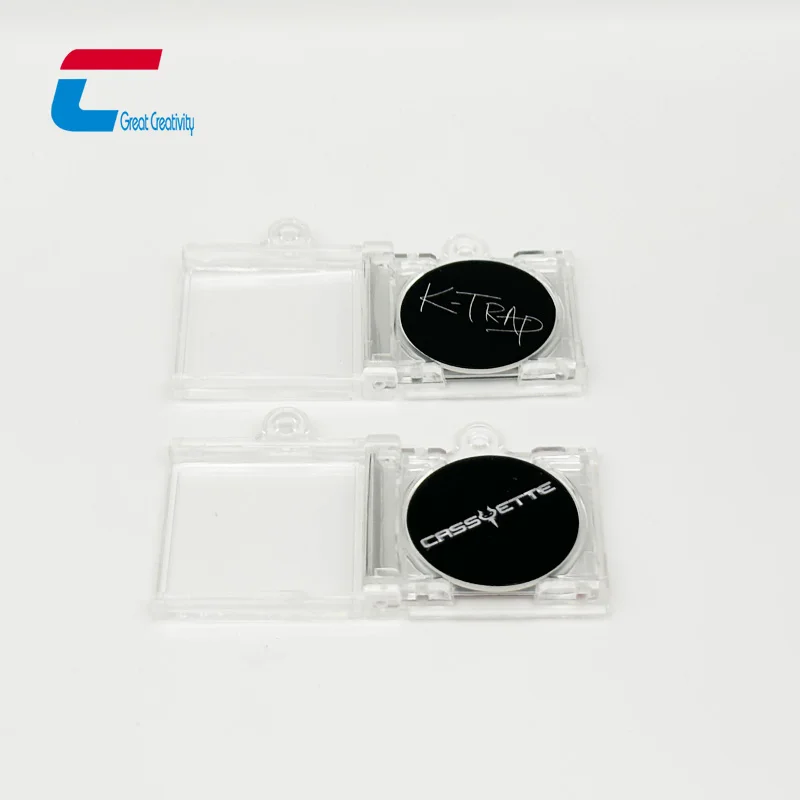 Plastic Rfid Round Tags Mini Music Album Keychain NFC CD Music Card Case Smini Album Case Mini Album NFC