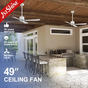 1stshine Ceiling Fan Industrial High Airflow No Light Remote Control 4 Iron Blades Ceiling Fan