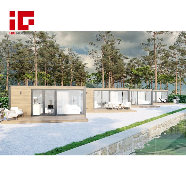 Mobile Prefabricated Prefab Wooden Color Tiny House Modular Home Portable 20Ft Container House Shipped As Whole Unit