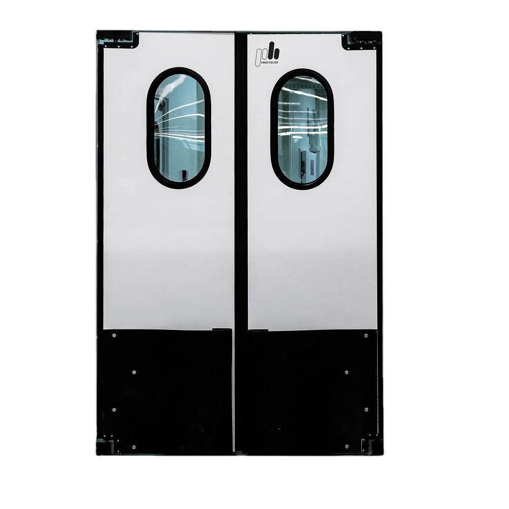 high quality low price traffic swinging double leaf door for