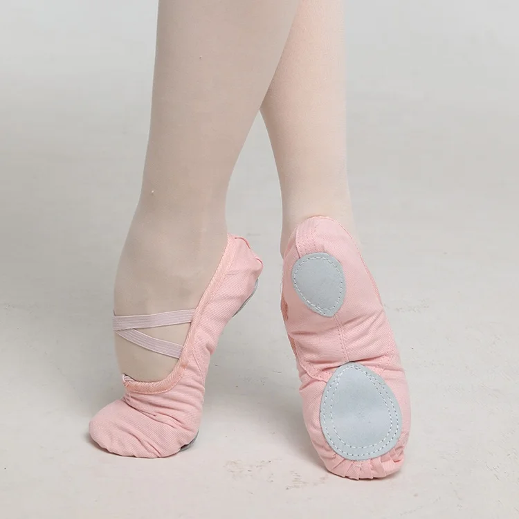 Оптовая продажа парусиновая практика балетная обувь на плоской подошве танцевальная Тапочки для