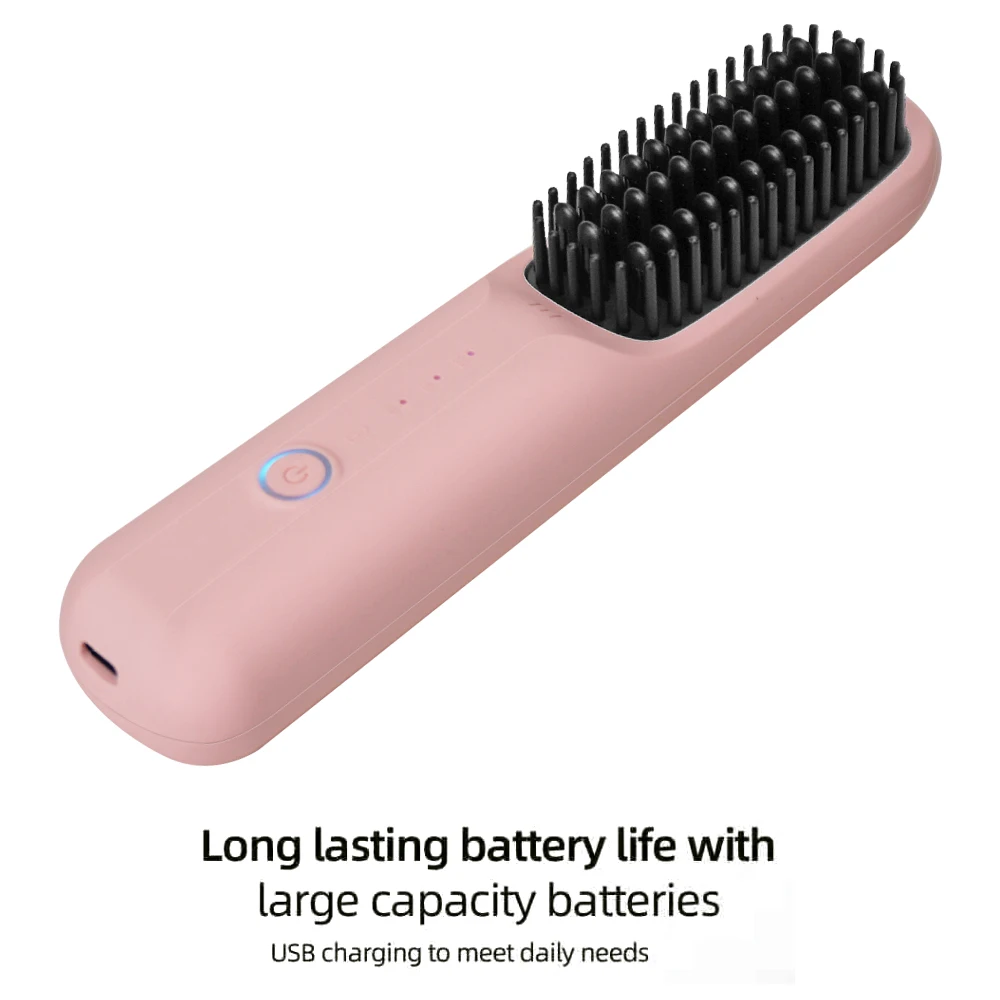 Mini Heat Comb Mini Heated Hair Comb - Quick Heating & Adjustable Temperatures