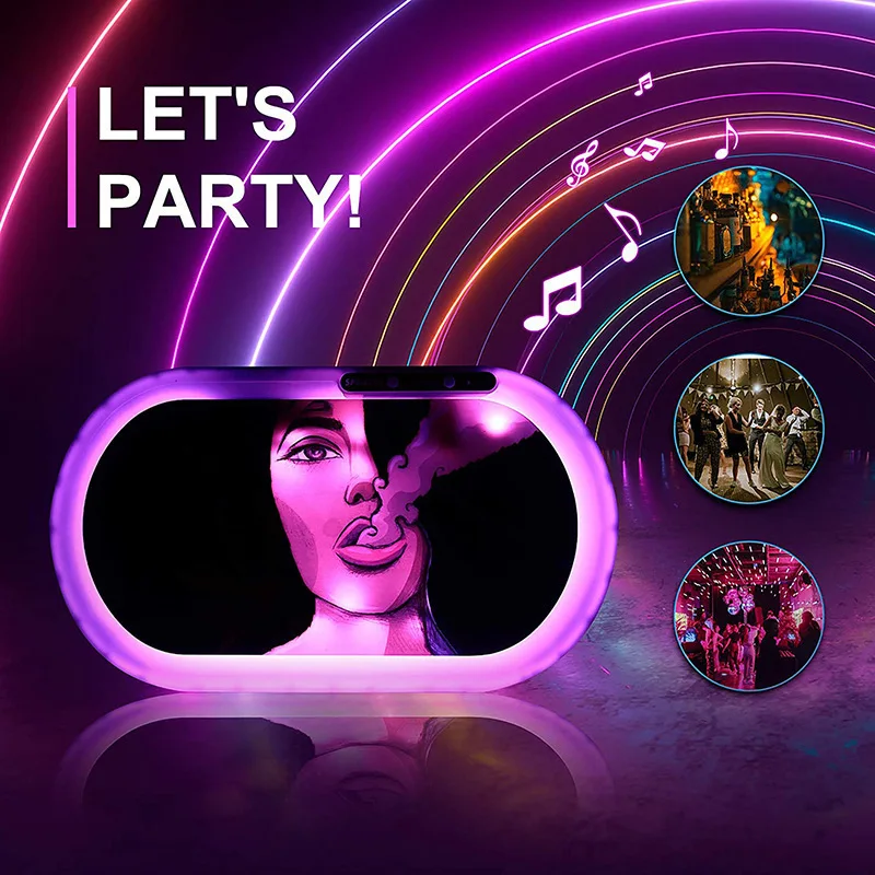 Custom Logo Led Rolling Tray With Speaker Rolling Tray Glowing Light Up