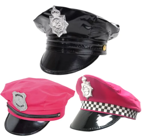 pink police hat