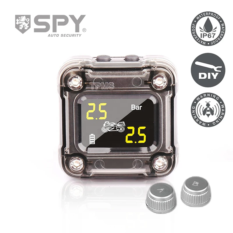 Spy Alarm TPMSM6INT 2 Wheel Motorcycle TPMS with Internal Sensor