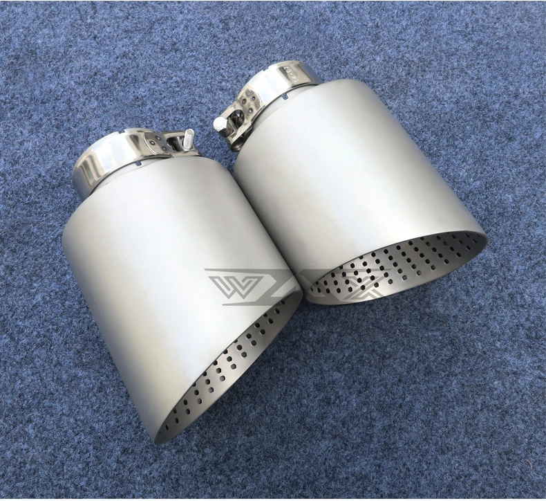 Customized Stainless Steel Exhaust Tailpipe Baking Finish Drilled Exhaust Pipe Universal