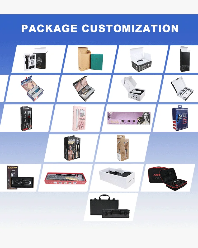 Custom Package Professional Private Label Men's Cordless Hair Trimmer LCD Display Electric Hair Clipper USB Power Wholesale