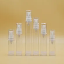 Hot selling quality clear plastic airless spray bottle for cosmetic packing
