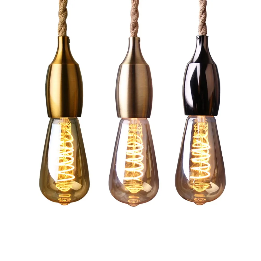 Aluminum Lamp Socket E27 Light Bulb Holder Vintage E26 Loft Pendant