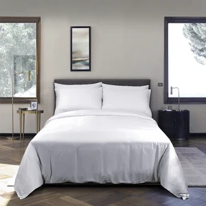 Hot Sale Bamboo Fiber Bedsheet Plain Duvets Cover Cooling Bed Sheet Sets Luxury King Size Bedsheets Bedding Set