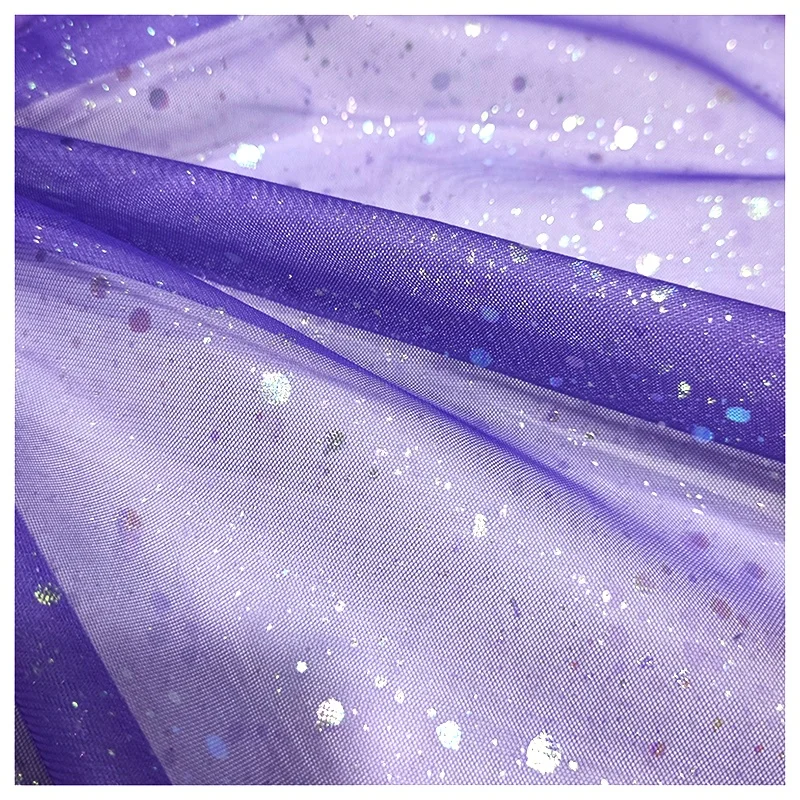 2025 Hot Dirty Pink Purple Tulle Fabric Rainbow Gradient