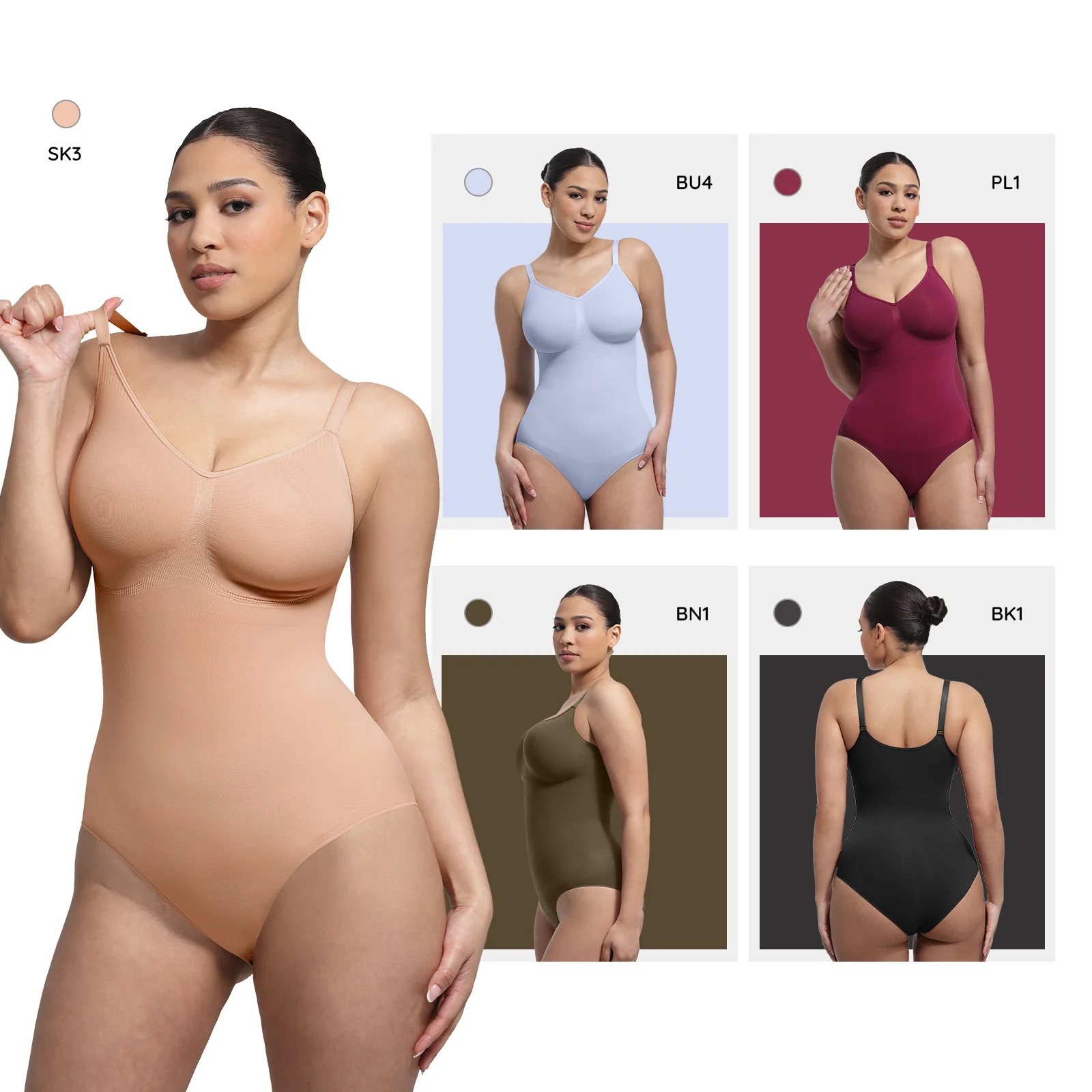 Seamless Slimming Tummy Control Women Body Shaper One Piece thumbnail