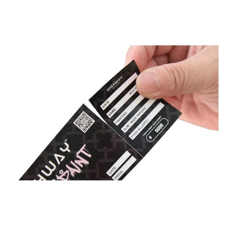 Printed Paper Ticket Voucher Custom Raffle Books Printing Personalized Two Sides Printing Z-folds Tickets
