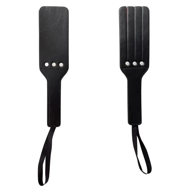 BDSM Leather Paddles for Adults Soft Spanks Tool Toys Sexual SM Play for Couples Black