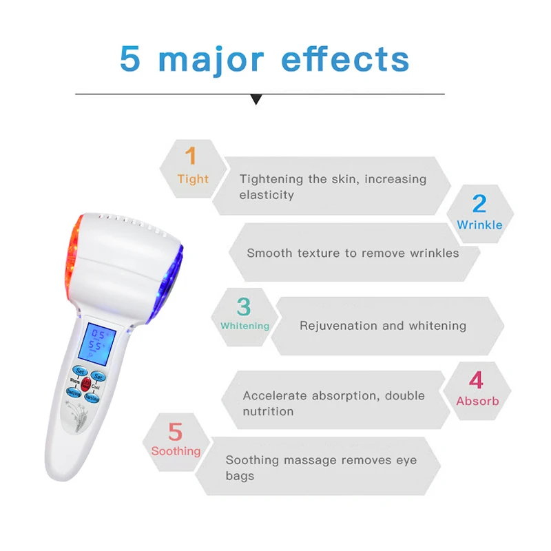2024 Home Use Face Care LCD Digital Hot and Cold Hammer Tighten Lifting Massager Skin Care Beauty Equipment LW-057