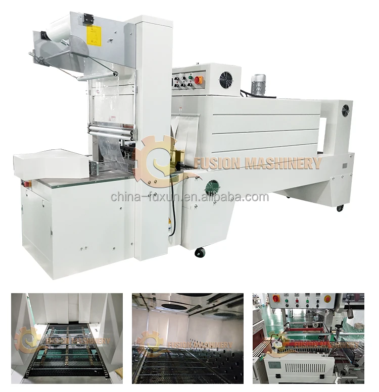 Automatic PVC Film Heat Bottle Tunnel Shrink Wrapping Machine L Type PE ...