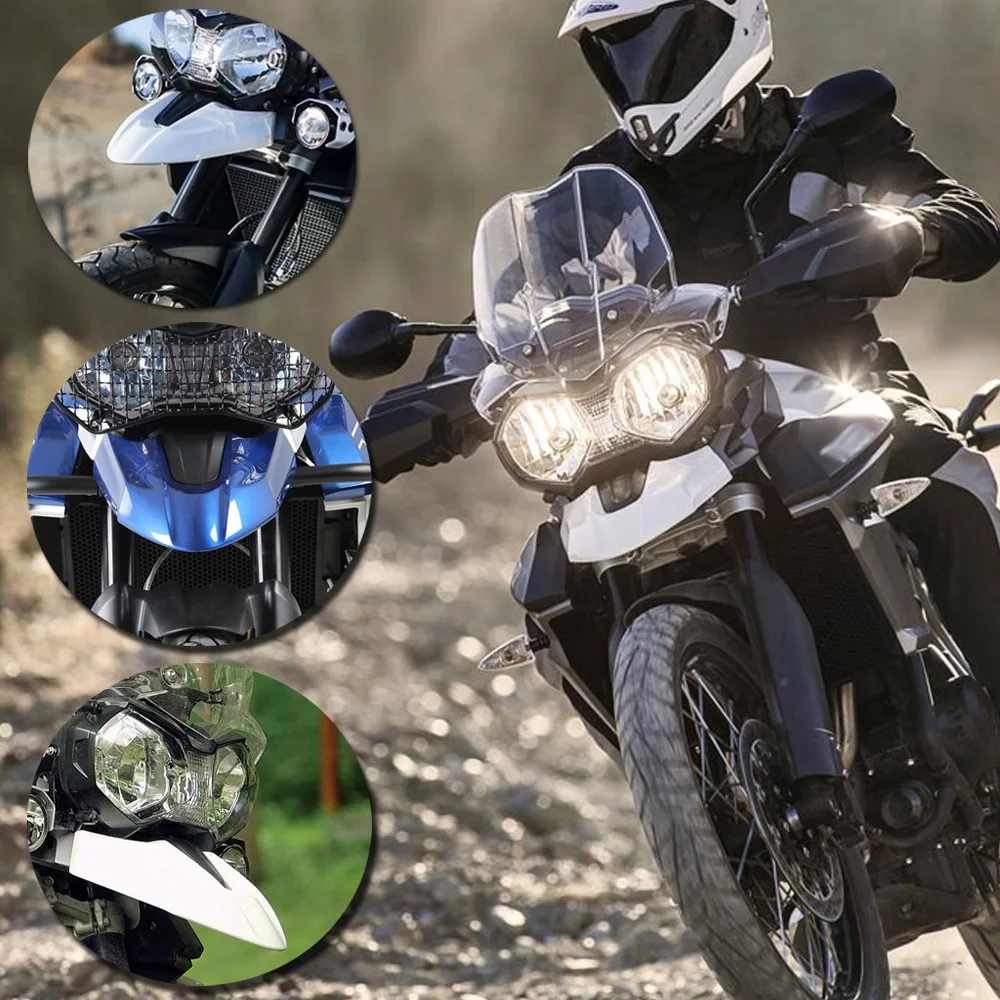 For Triumph Tiger 800 XC XRT XRX Motorcycle Accessories Front Fender Mudguard Beak Cowl Guard Extension Wheel Cover Fairing