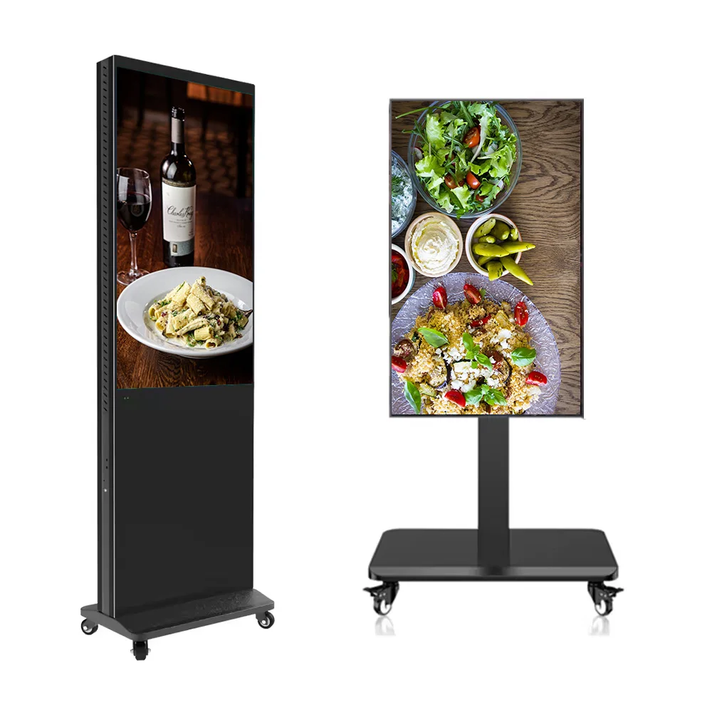 32 43 49 65 55 inch verplaatsbare poster reclame machine binnen Digitale Signage en display Reclame display digitale Stand  