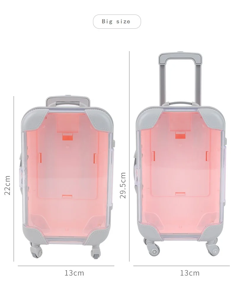 Mini 3D Mink Lashes Suitcase Packaging PVC Fashion Handbag with Cute Luggage Eyelash Makeup Case