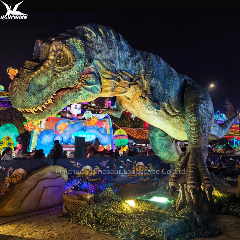 2025 Outdoor Dino Amusement Park Large Simulation T Rex Life Size Animatronic Trex Dinosaur for Sale for Adventure Park