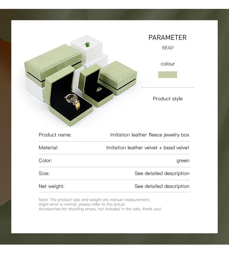 High End Pu Leather Luxury Jewellery Box Elegant Ring Earrings Necklace