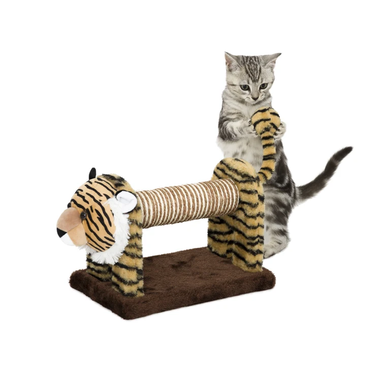 high quality unique design cat toys fight plush animal tiger