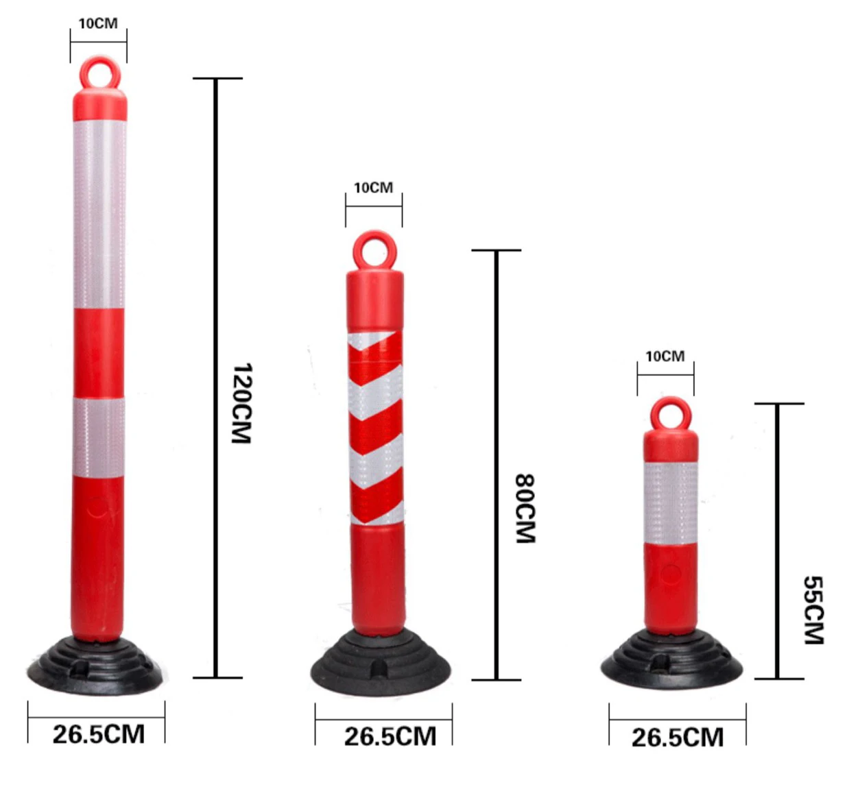 E-ROAD Delineator Posts - Portable, Reflective Safety Bollards