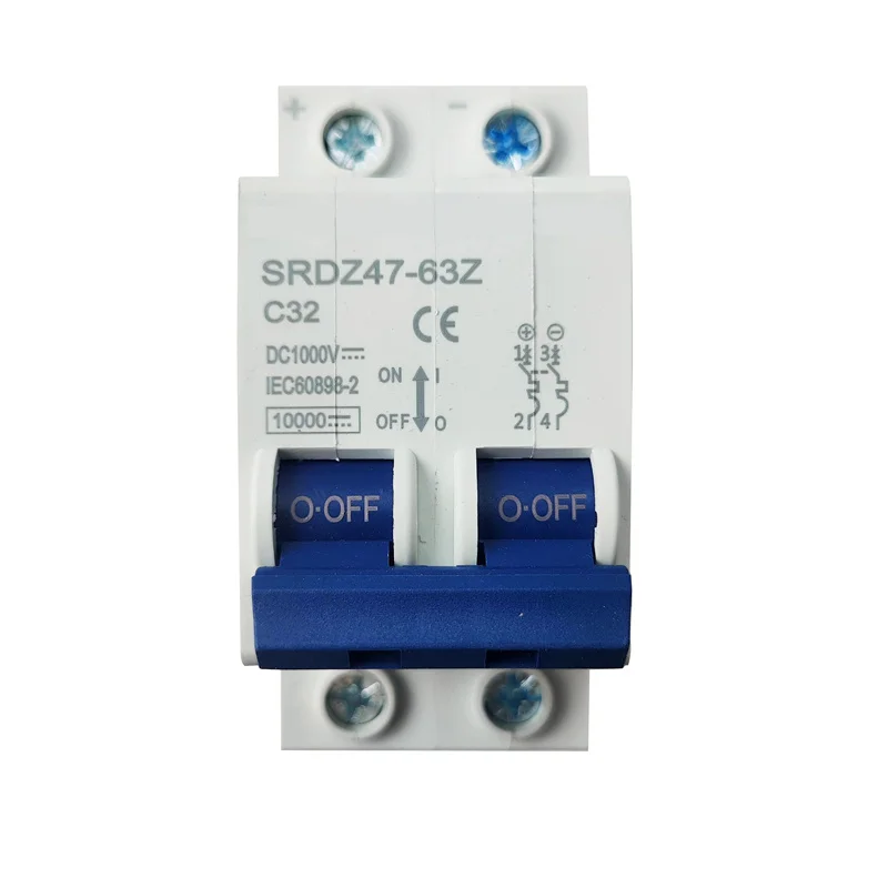 SRDZ47-63Z 2P DC1000V DC500V 10A 16A 20A 32A 40A 63A переключатель утечки воздушного выключателя