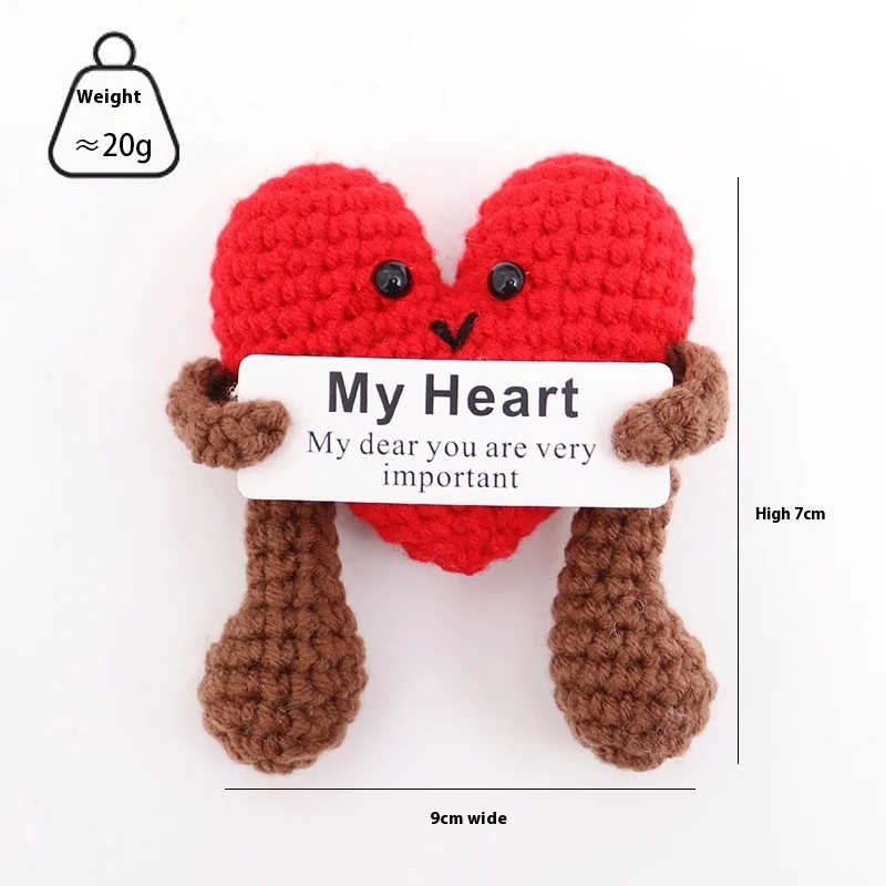 Hand-Knitted Wool Crocheted Cross-Border Ornaments Small Doll Cactus Potato Doctor Hat Frog Big Eyes PP Cotton Filling Hot Model