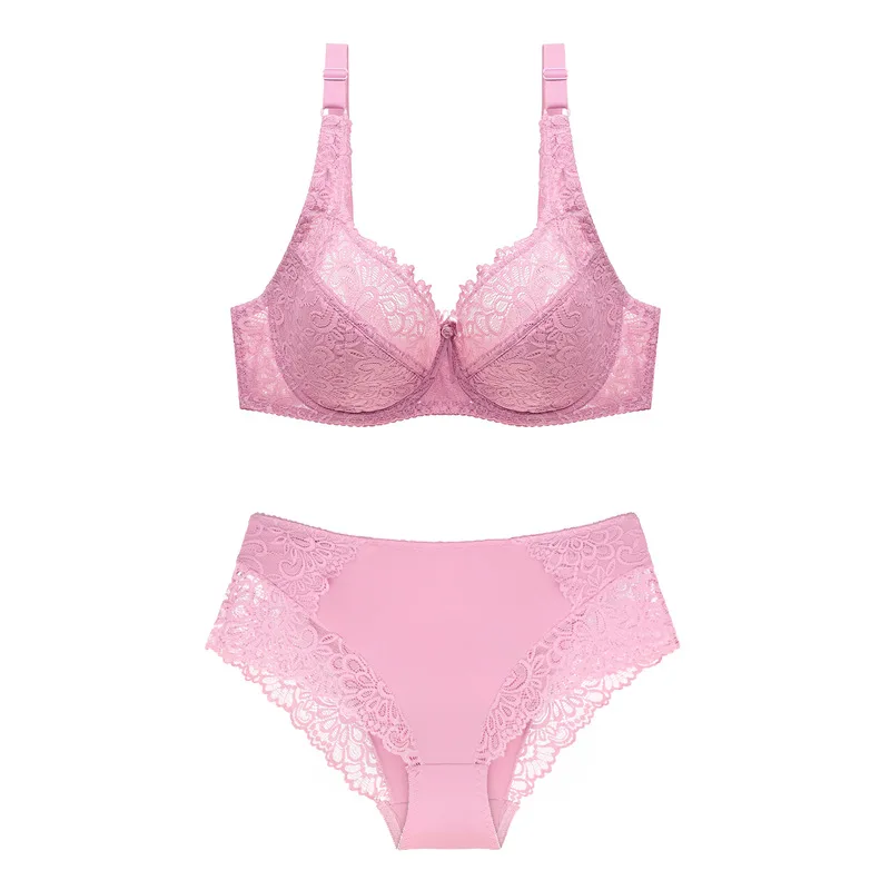 BURUVO Frauen sexy Unterwäsche 3/4 Cup gepolsterte Spitze durchsichtige BH  große Cup BCD Unterwäsche Frauen BH sexy Unterwäsche große Größe Purple