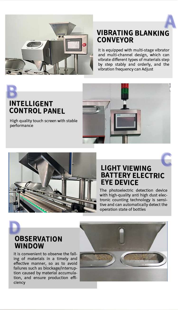 Elektronische Vollautomatische Hochpräzisions-Süßigkeitenzählmaschine für Kaugummi, Gummibärchen, Schokolade, Zucker und Süßwarenproduktion – Detail 6