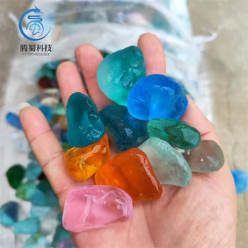 Hor sale small sea glass sharpening round stone bulk sea glass beads stones for aquarium landscaping